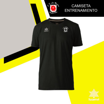 C.D.LOS ROSALES. CAMISETA ENTRENAMIENTO NEGRA POL