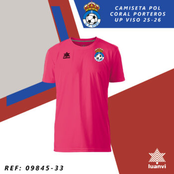 CAMISETA POL CORAL FLUOR PORTEROS UP VISO 25-26