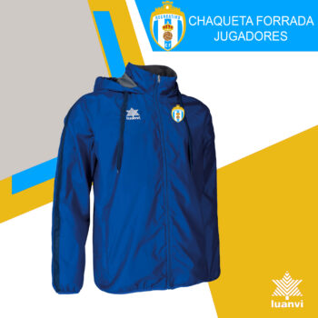CHAQUETA FORRADA GAMA AZUL JUGADORES RECREATIVO LA LINEA 25-26