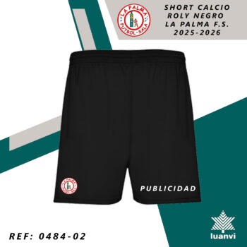 SHORT ENTRENAMIENTO NEGRO LA PALMA F.S. 25-26