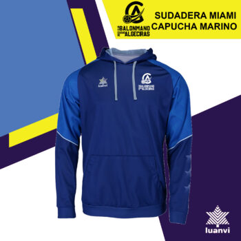 SUDADERA CON CAPUCHA MARINO. BM. CIUDAD DE ALGECIRAS 25-26