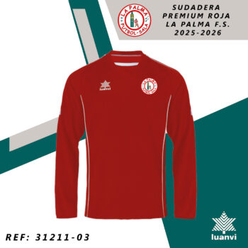 SUDADERA PREMIUM ROJA LA PALMA F.S. 25-26