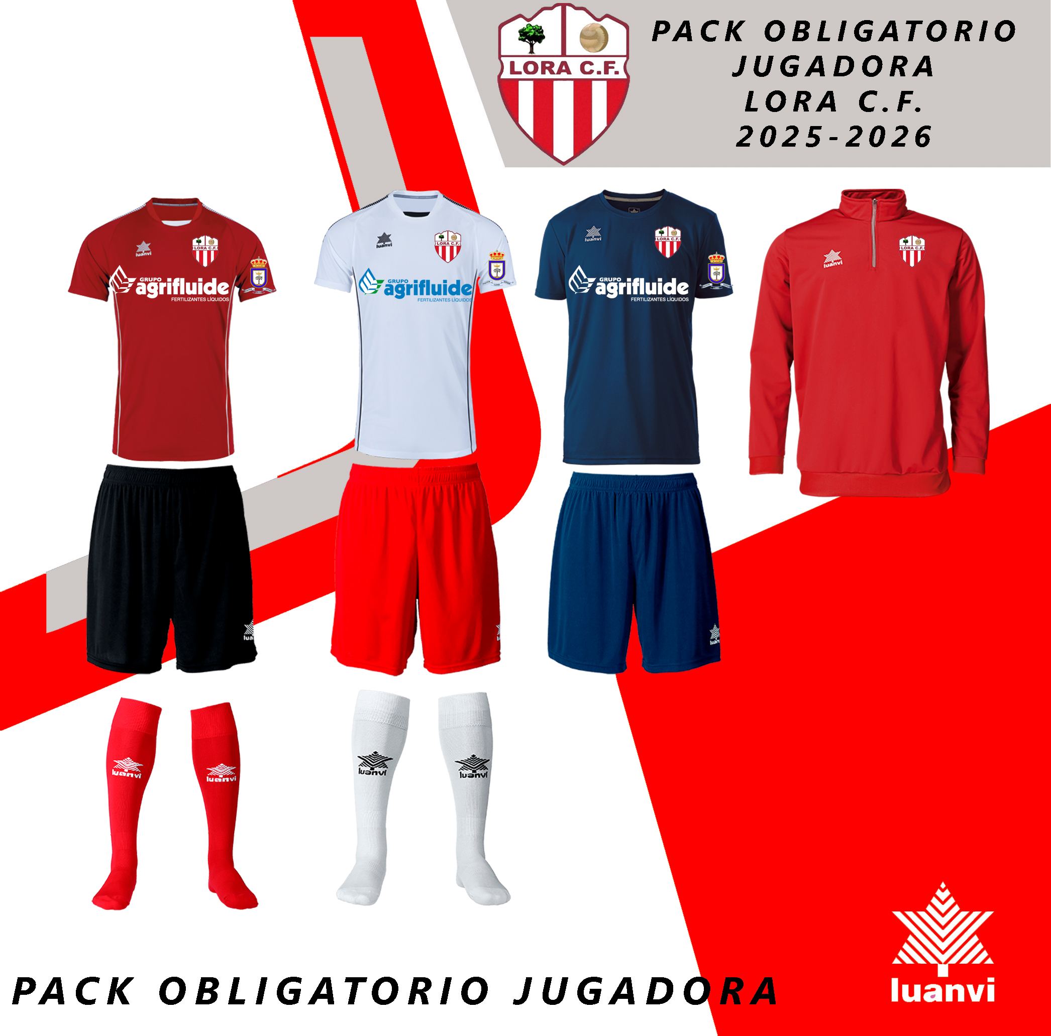 PACK OBLIGATORIO FEMENINO DE JUGADORA LORA C.F.