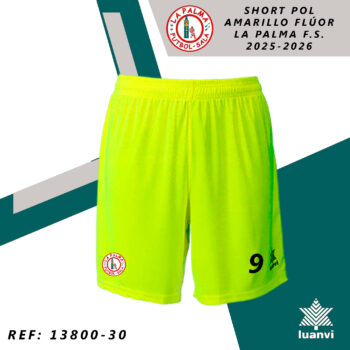 SHORT POL AMARILLO FLÚOR LA PALMA F.S. 25-26