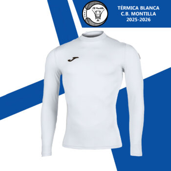 CAMISETA TÉRMICA UNISEX BRAMA ACADEMY BLANCA MONTILLA BALONCESTO 25-26