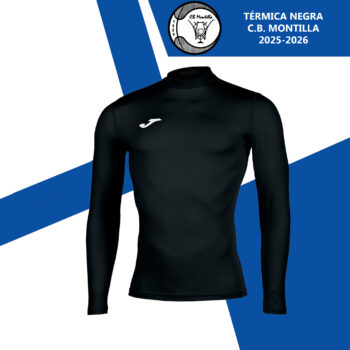 CAMISETA TÉRMICA UNISEX BRAMA ACADEMY NEGRA MONTILLA BALONCESTO 25-26